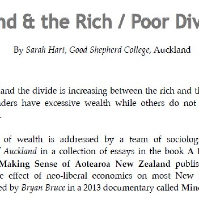 Land & the Rich / Poor Divide